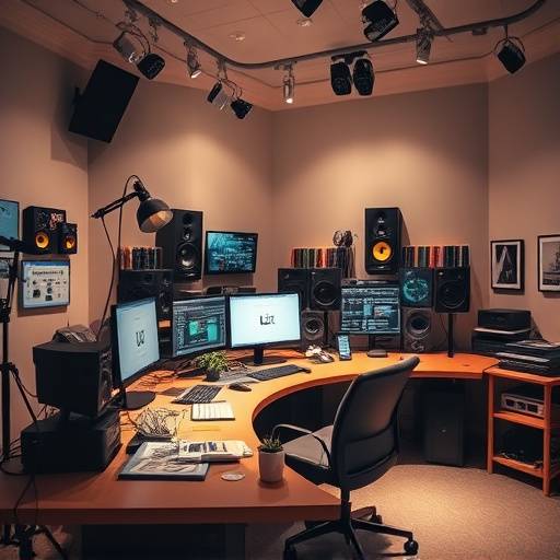 Kontrollrommet i Lydkunst Studio